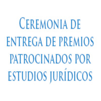 Ceremonia de entrega de premios patrocinados por estudios jurídicos