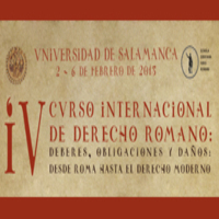 Plazo de matrículas IV Curso Internacional de Derecho Romano - Salamanca