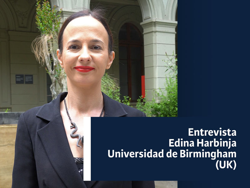 Edina Harbinja, académica de la Universidad de Birmingham, durante una entrevista
